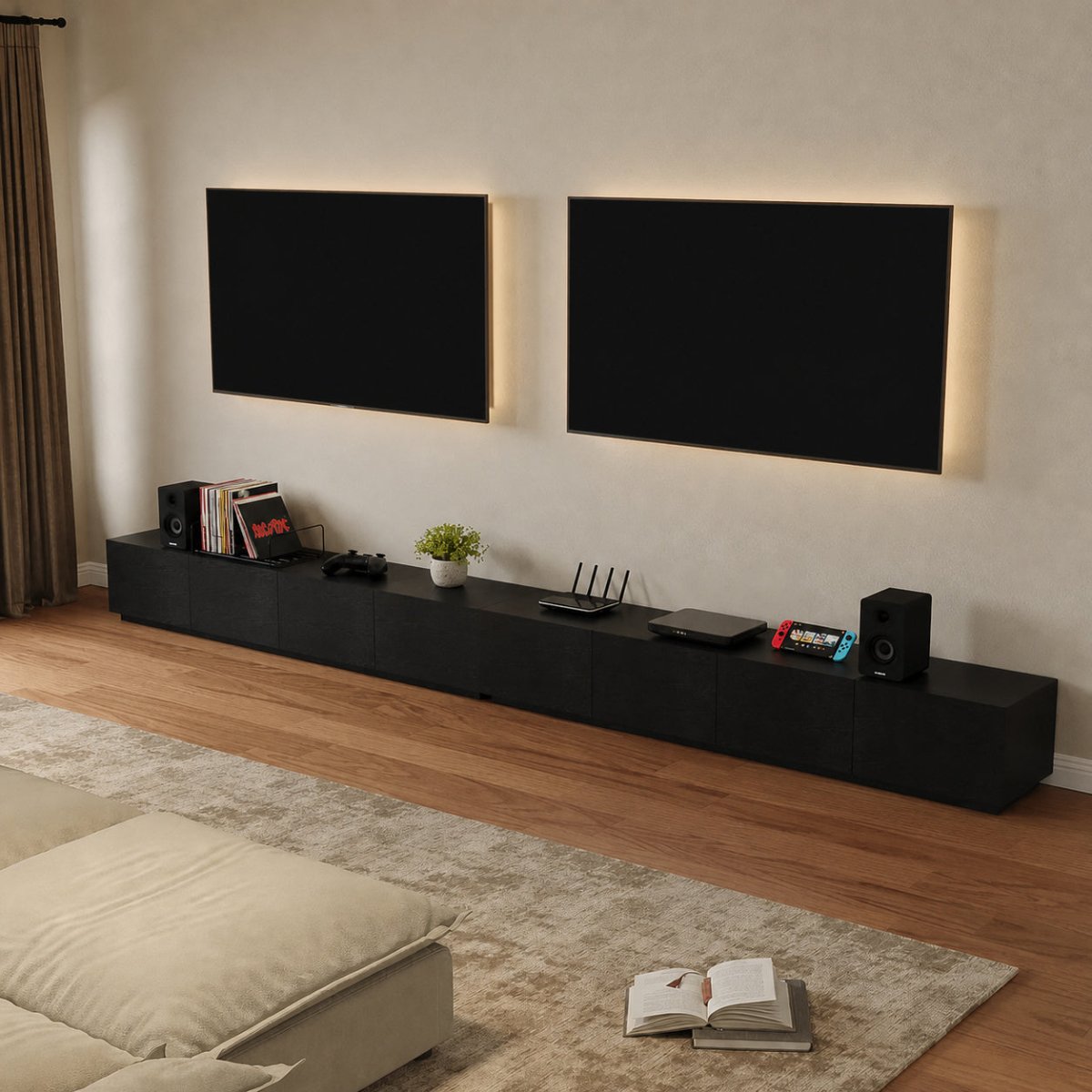 Odinor Walnut TV Console - Exclusivia