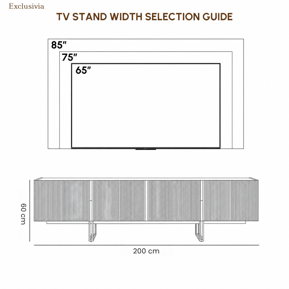 Auro Sintered Stone Fluted TV Console