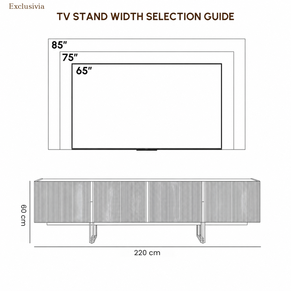 Auro Sintered Stone Fluted TV Console