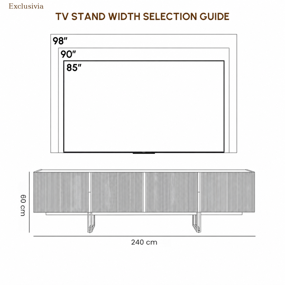 Auro Sintered Stone Fluted TV Console