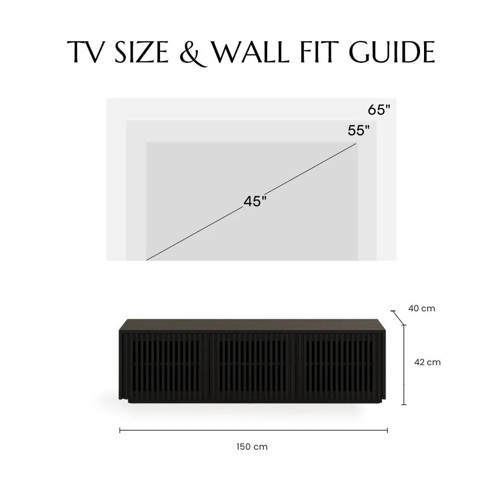 Aeolus Modern Wood TV Stand