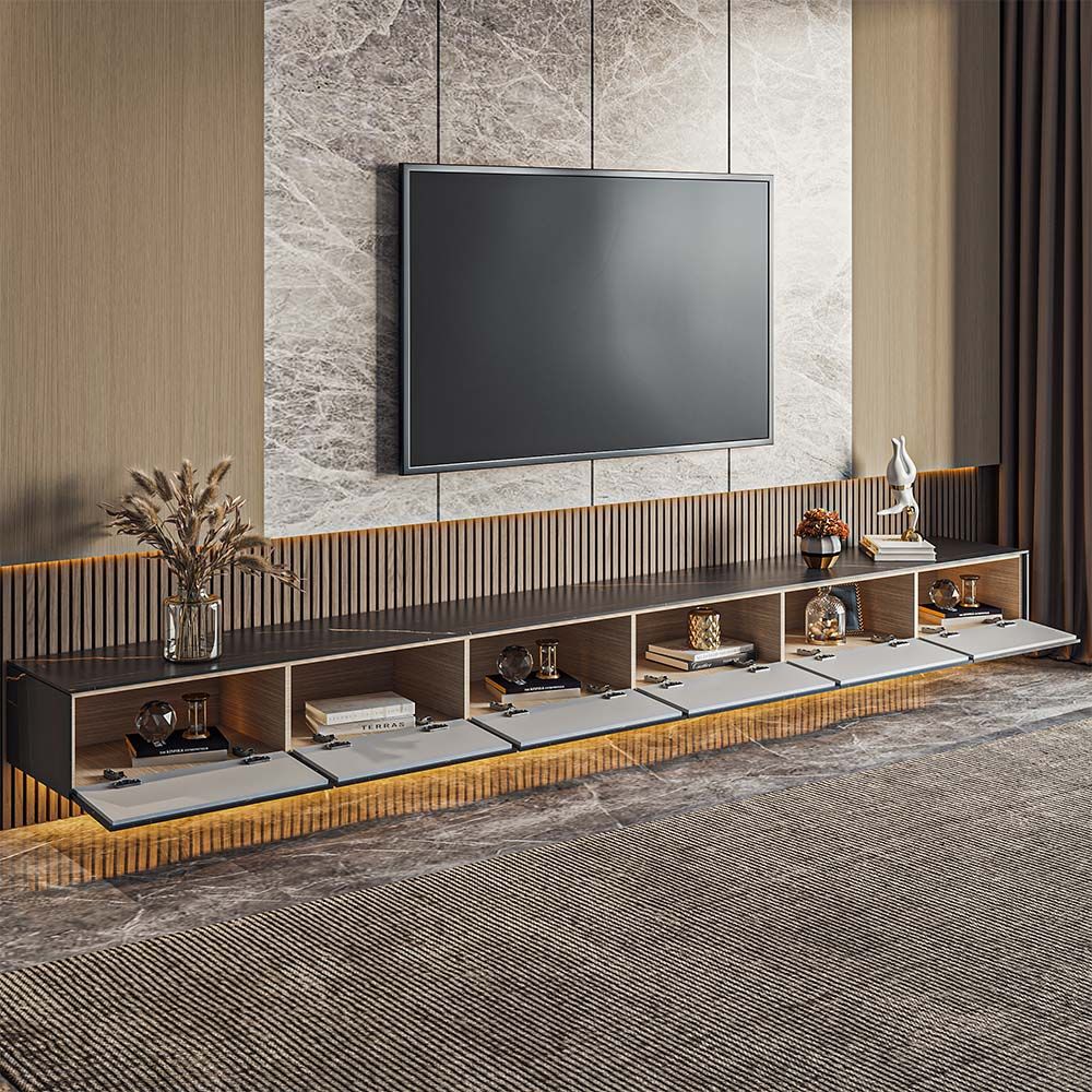 Float Modern Sintered Stone Floating TV Console