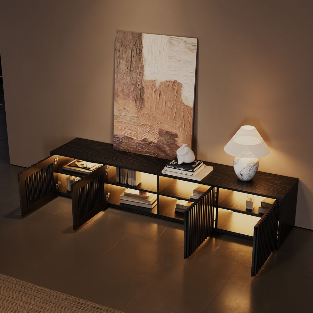 Aeolus Modern Wood TV Stand