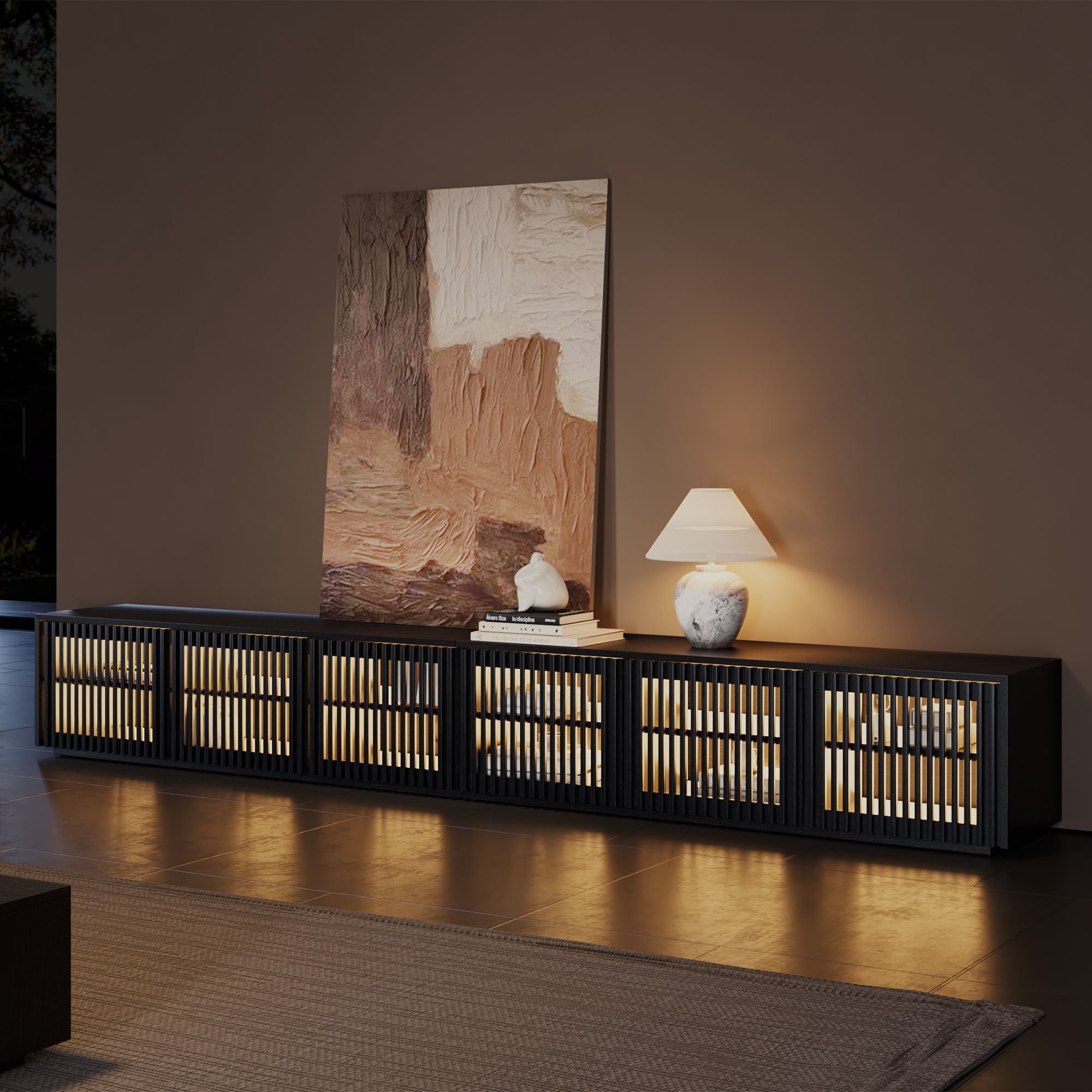 Aeolus Modern Wood TV Stand