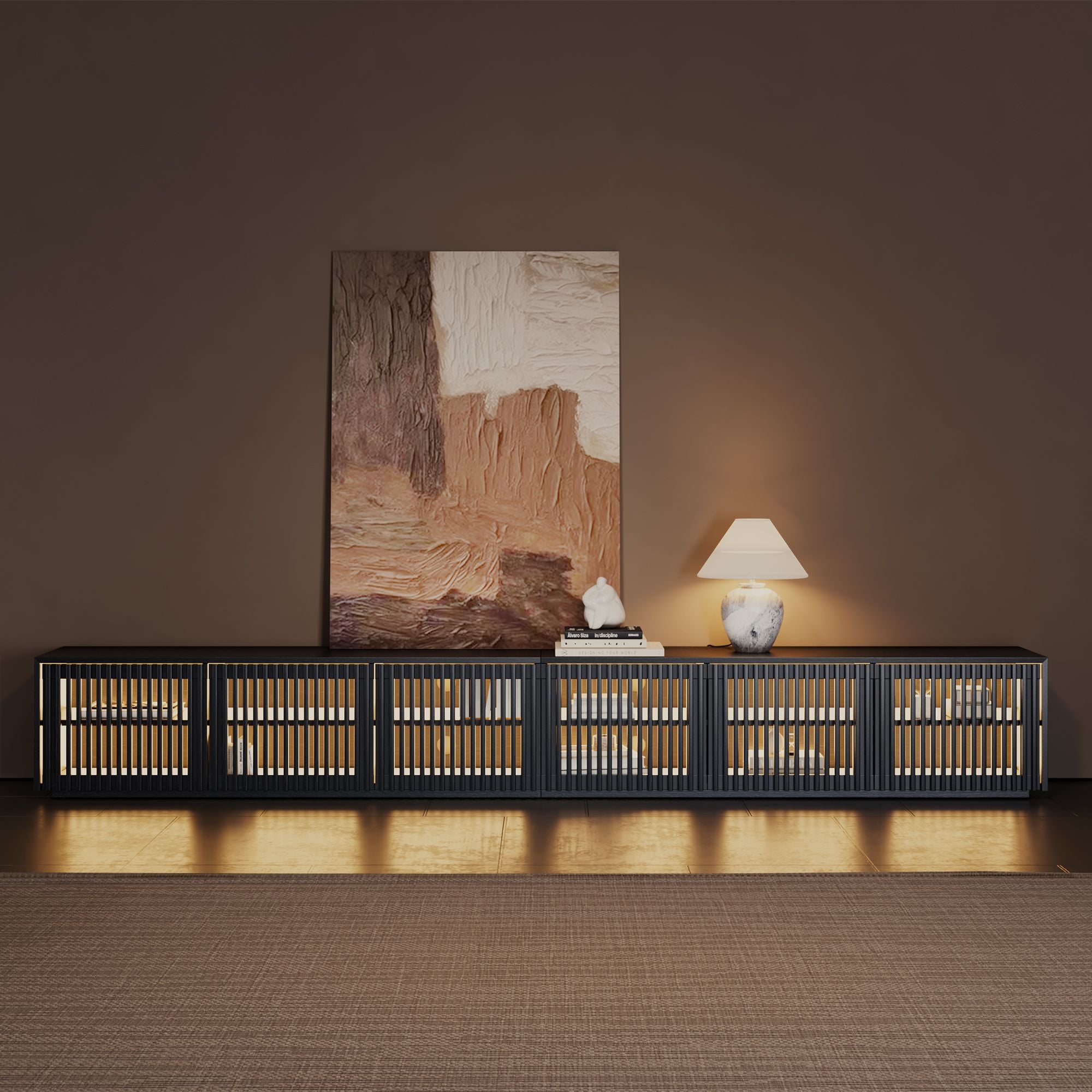 Aeolus Modern Wood TV Stand