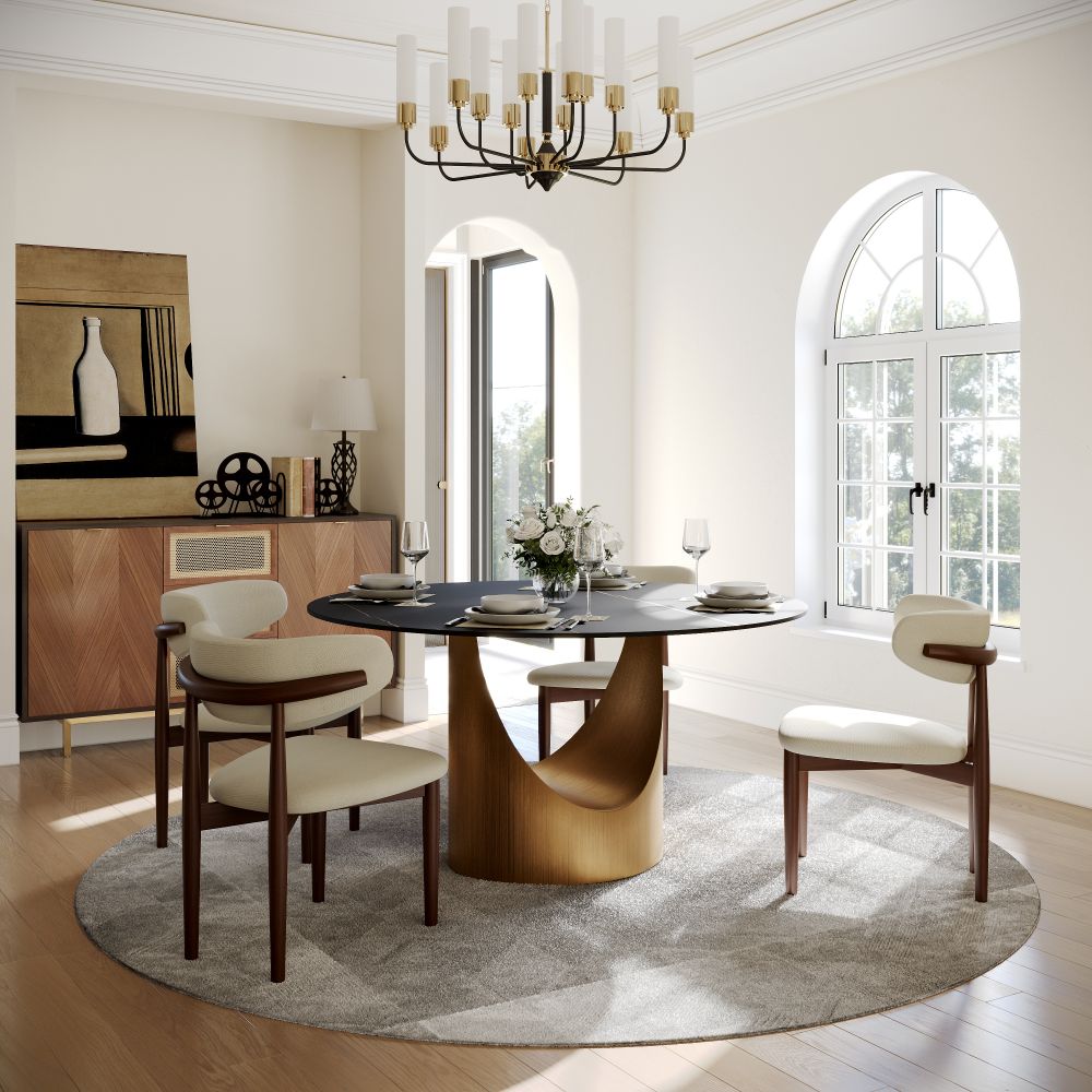 Aurelio Round Sintered Stone Dining Table