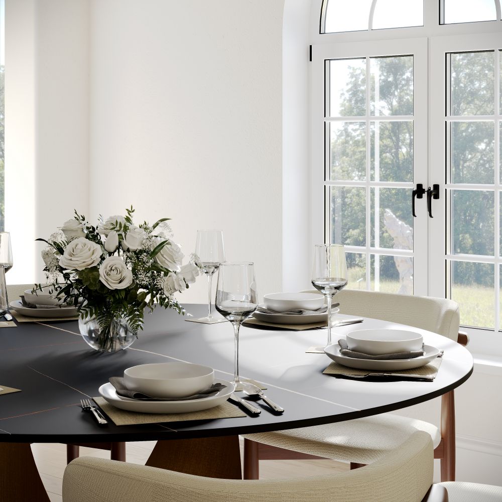 Aurelio Round Sintered Stone Dining Table