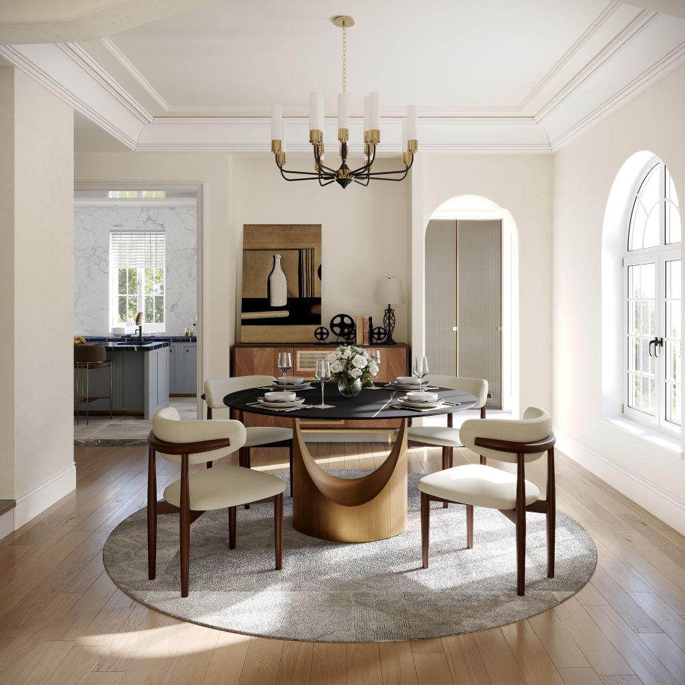 Aurelio Round Sintered Stone Dining Table
