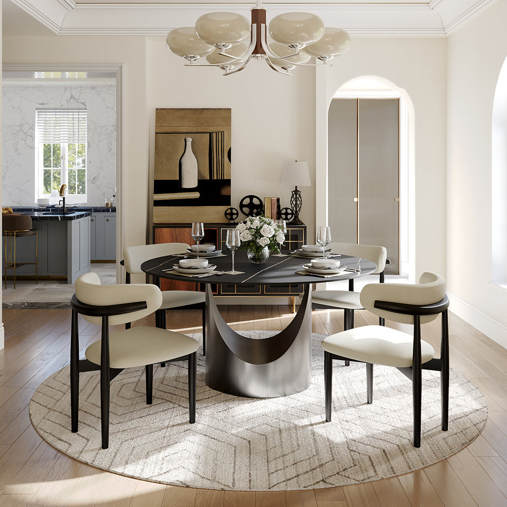 Aurelio Round Sintered Stone Dining Table