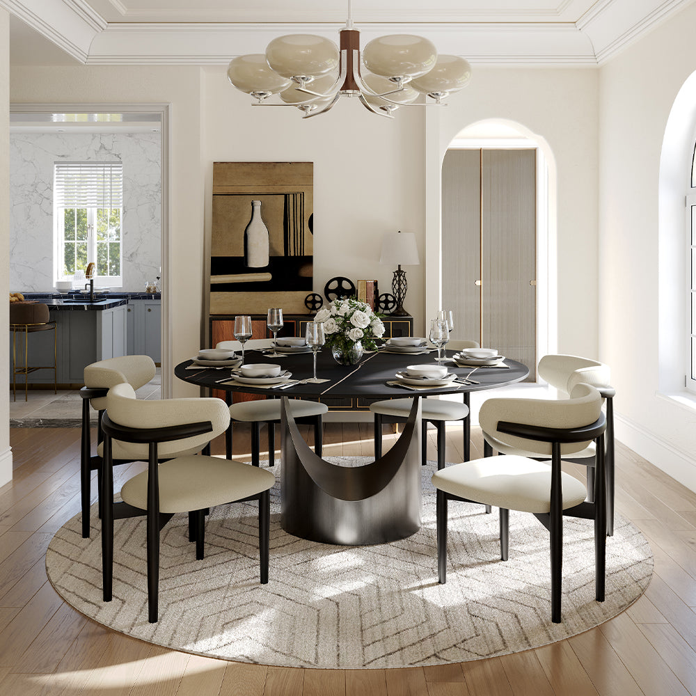 Aurelio Round Sintered Stone Dining Table