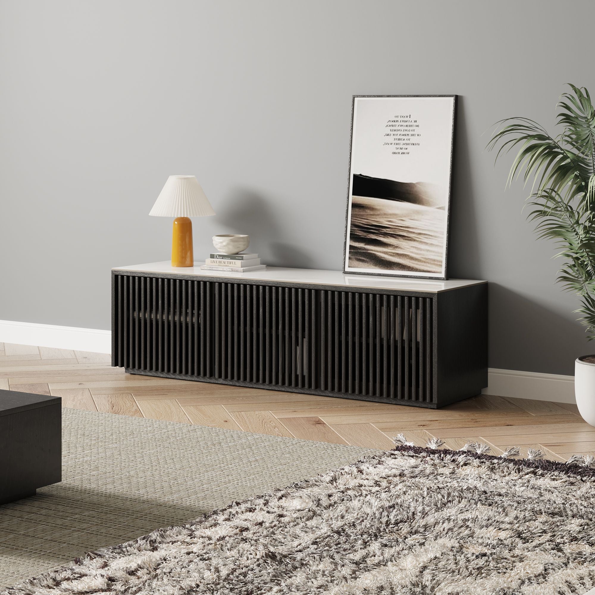 Aeolus Modern Wood TV Stand