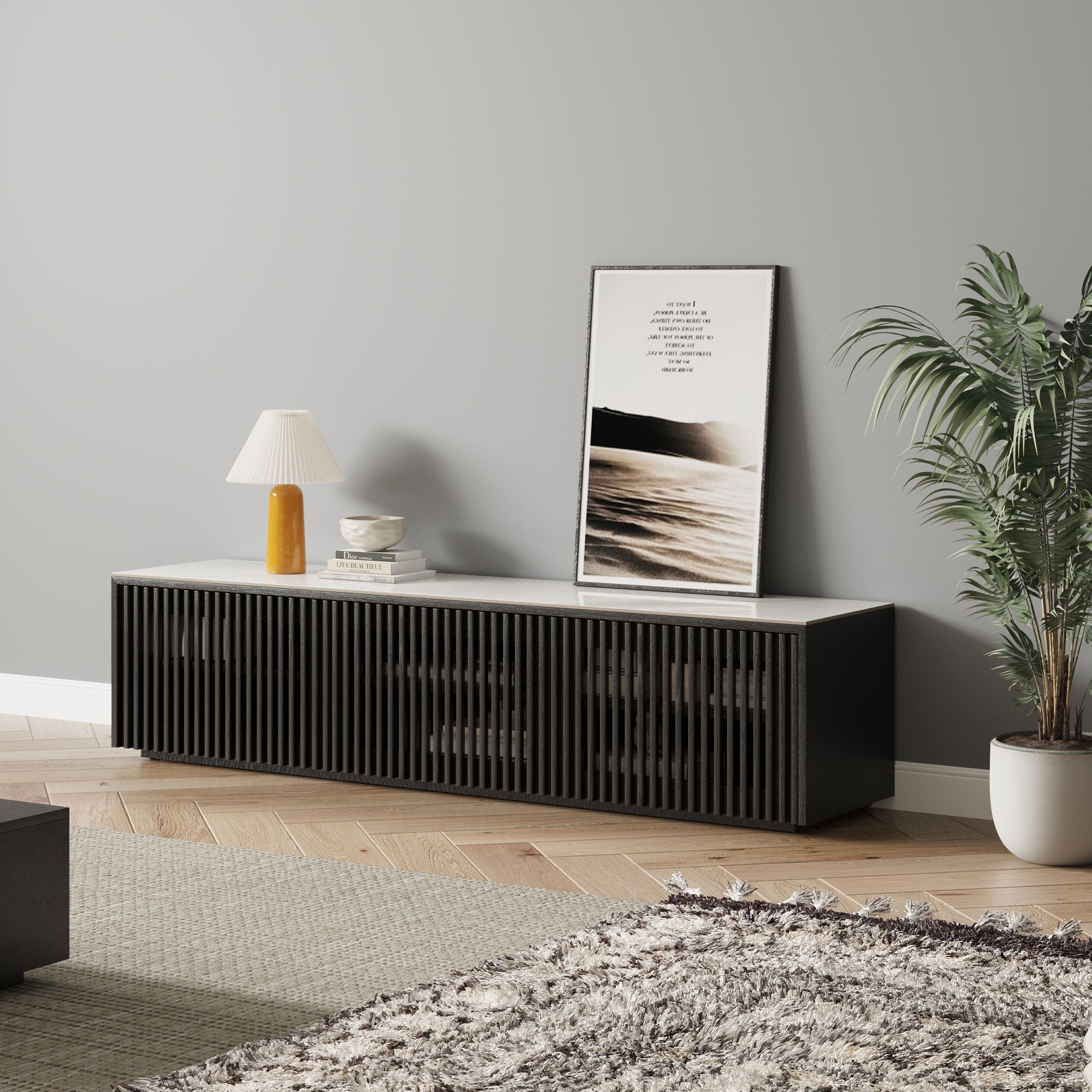Aeolus Modern Wood TV Stand