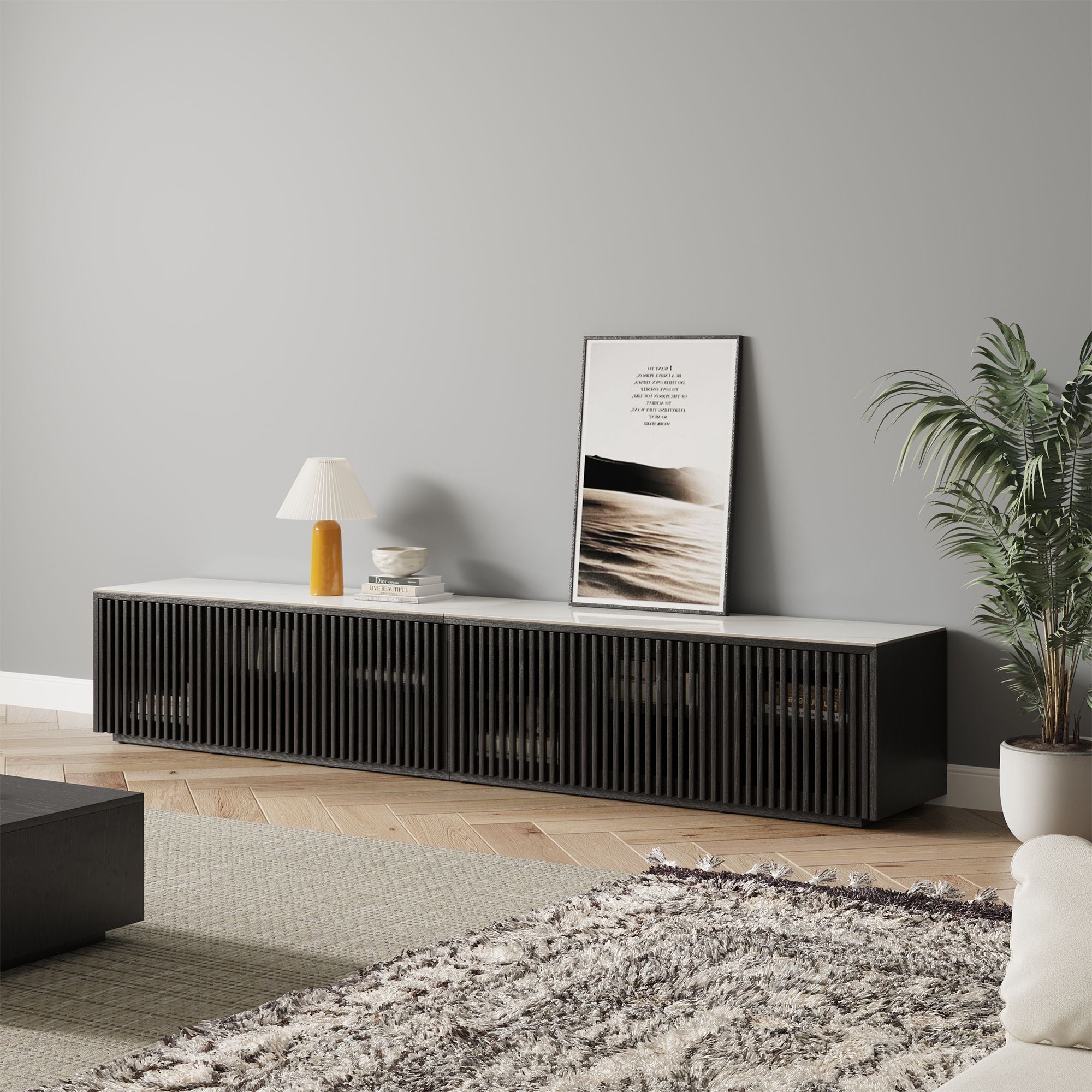 Aeolus Modern Wood TV Stand