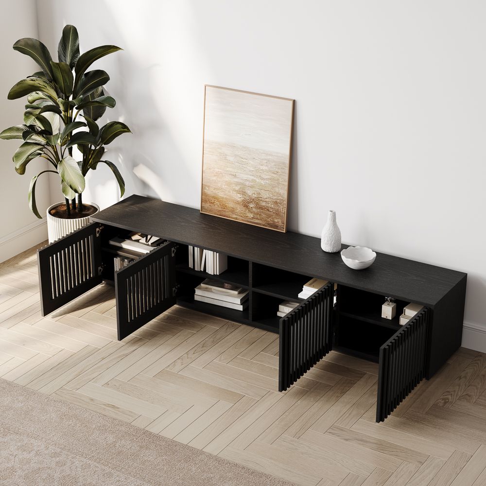 Aeolus Modern Wood TV Stand