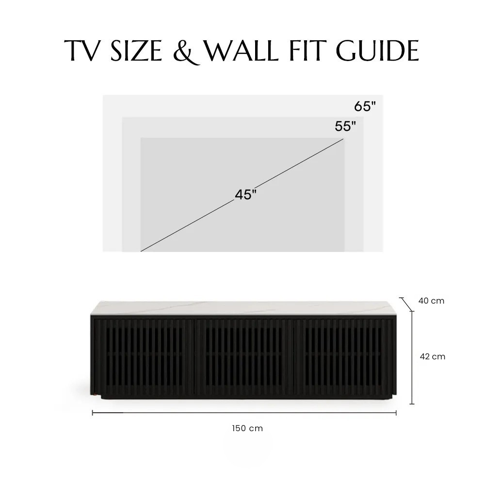 Aeolus Modern Wood TV Stand