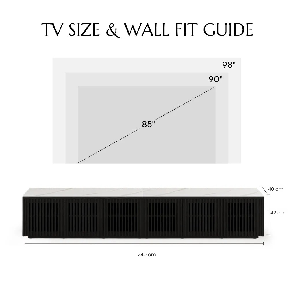 Aeolus Modern Wood TV Stand