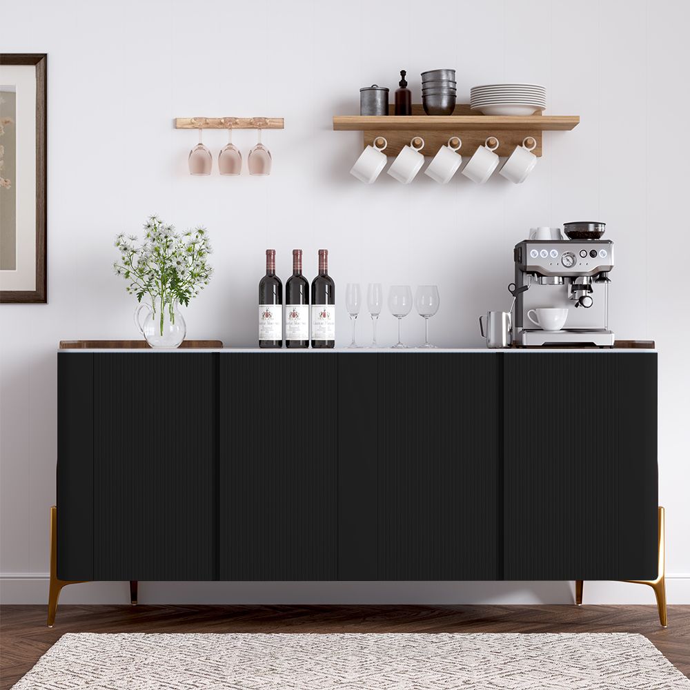Solara Modern Storage Sideboard with Sintered Stone Top