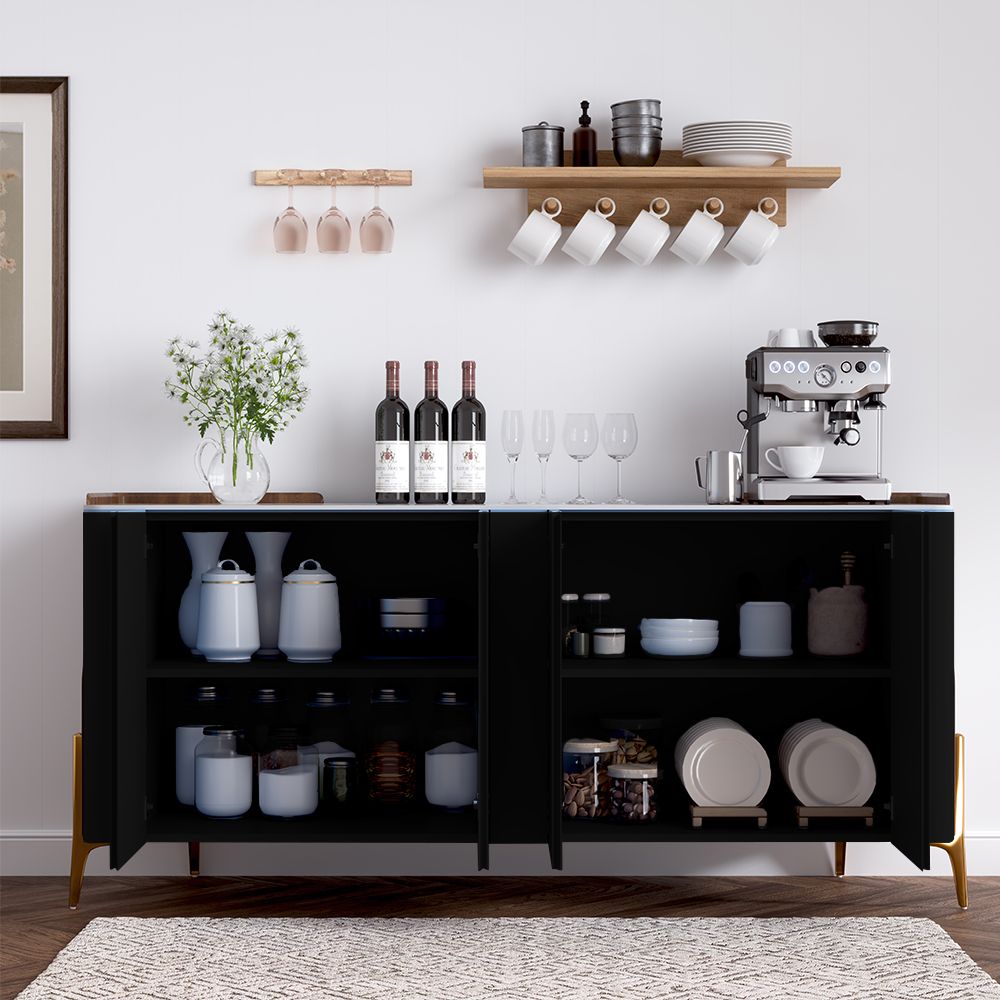 Solara Modern Storage Sideboard with Sintered Stone Top