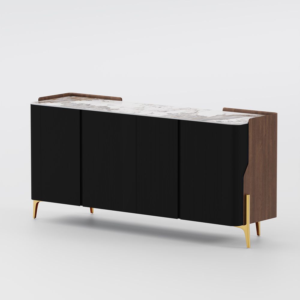 Solara Modern Storage Sideboard with Sintered Stone Top