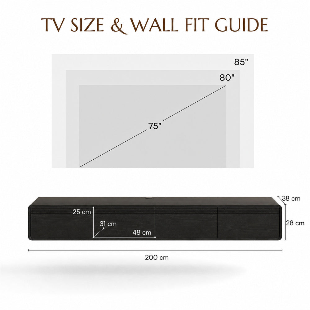 Float Mid-Century Floating TV Console