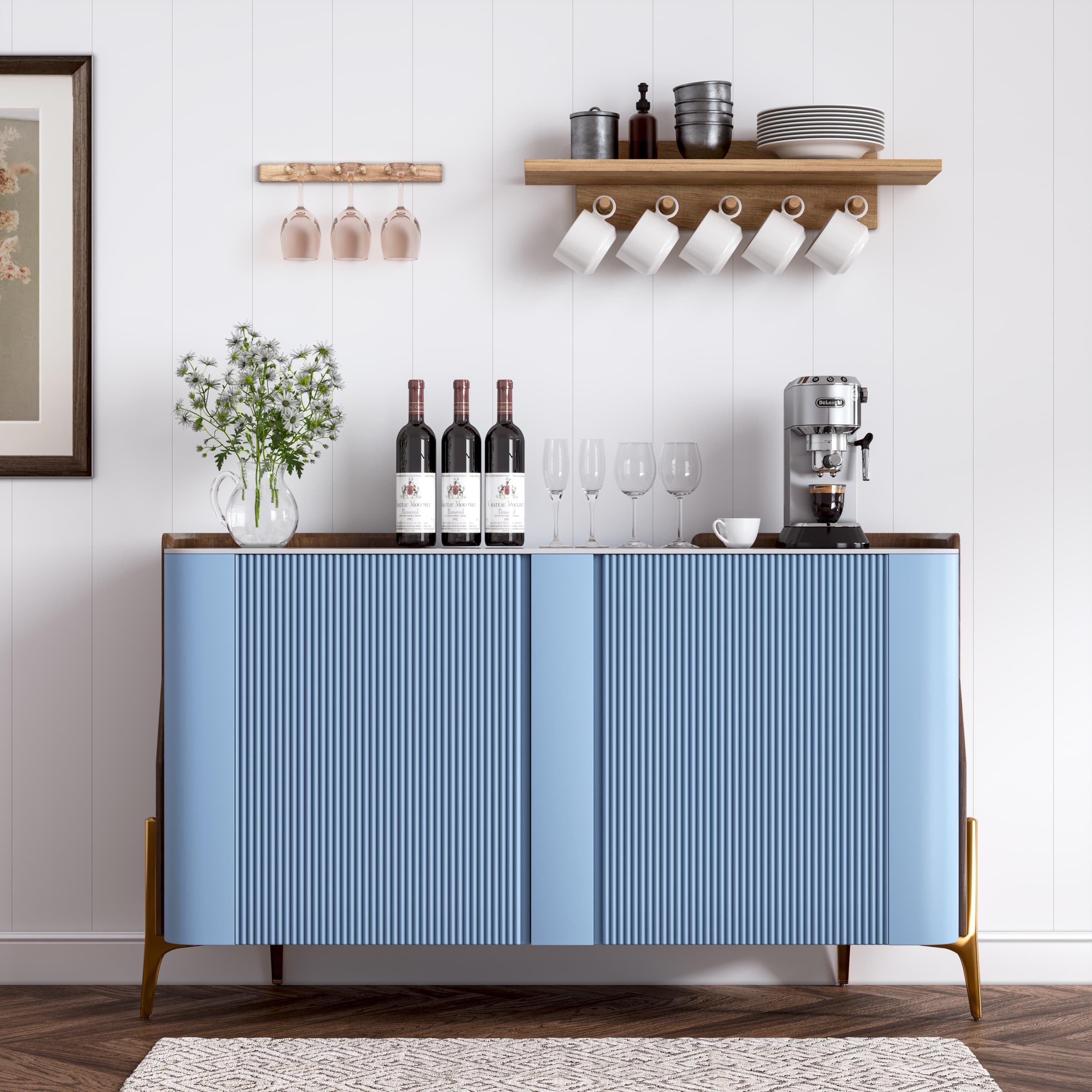 Solara Modern Storage Sideboard with Sintered Stone Top