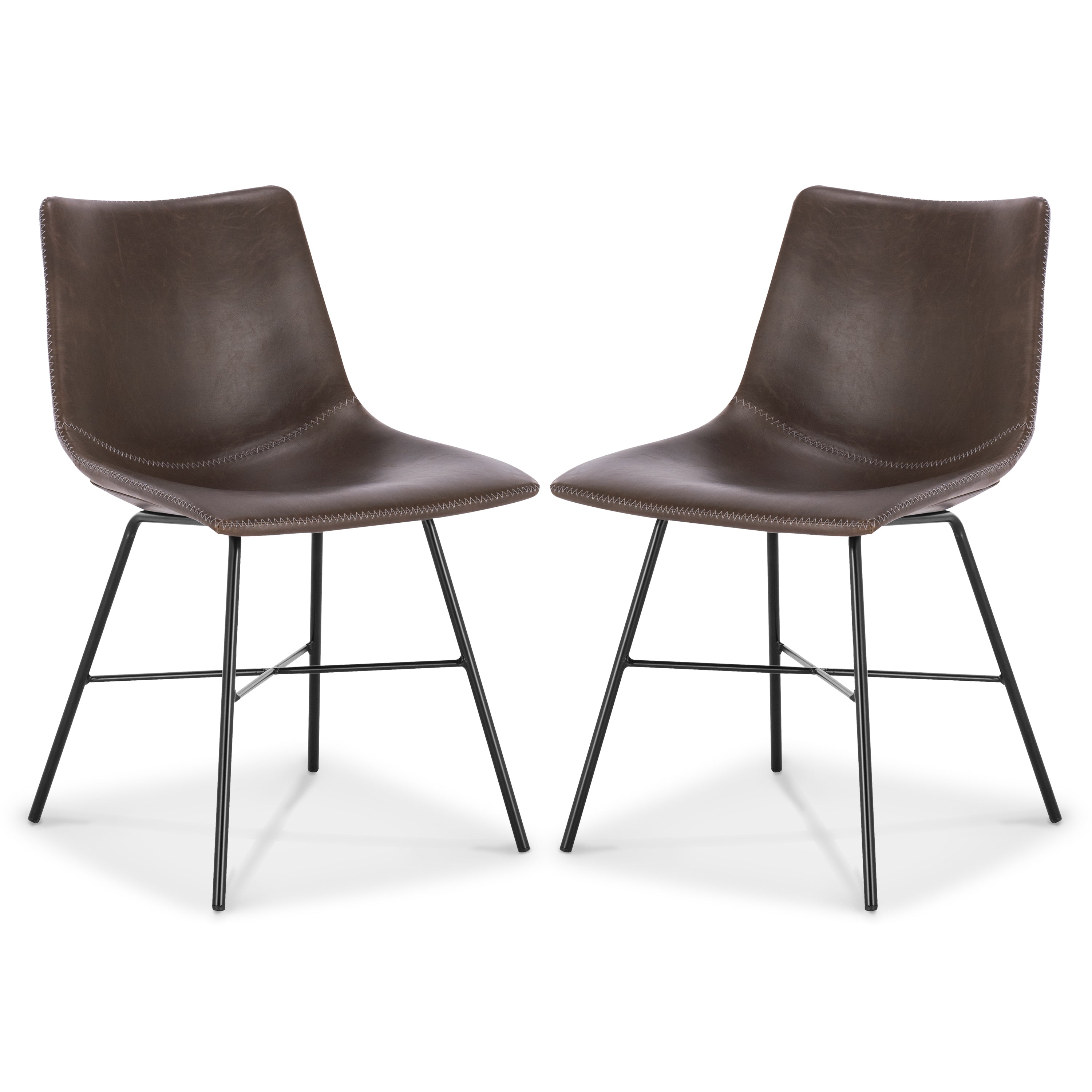 PAXLEY Vegan Leather Dining Chair Set of 2