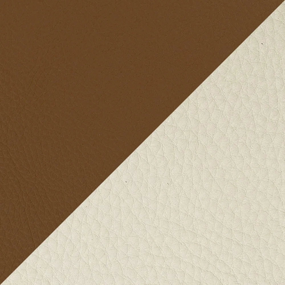 Brown & Light Gray & PU Leather