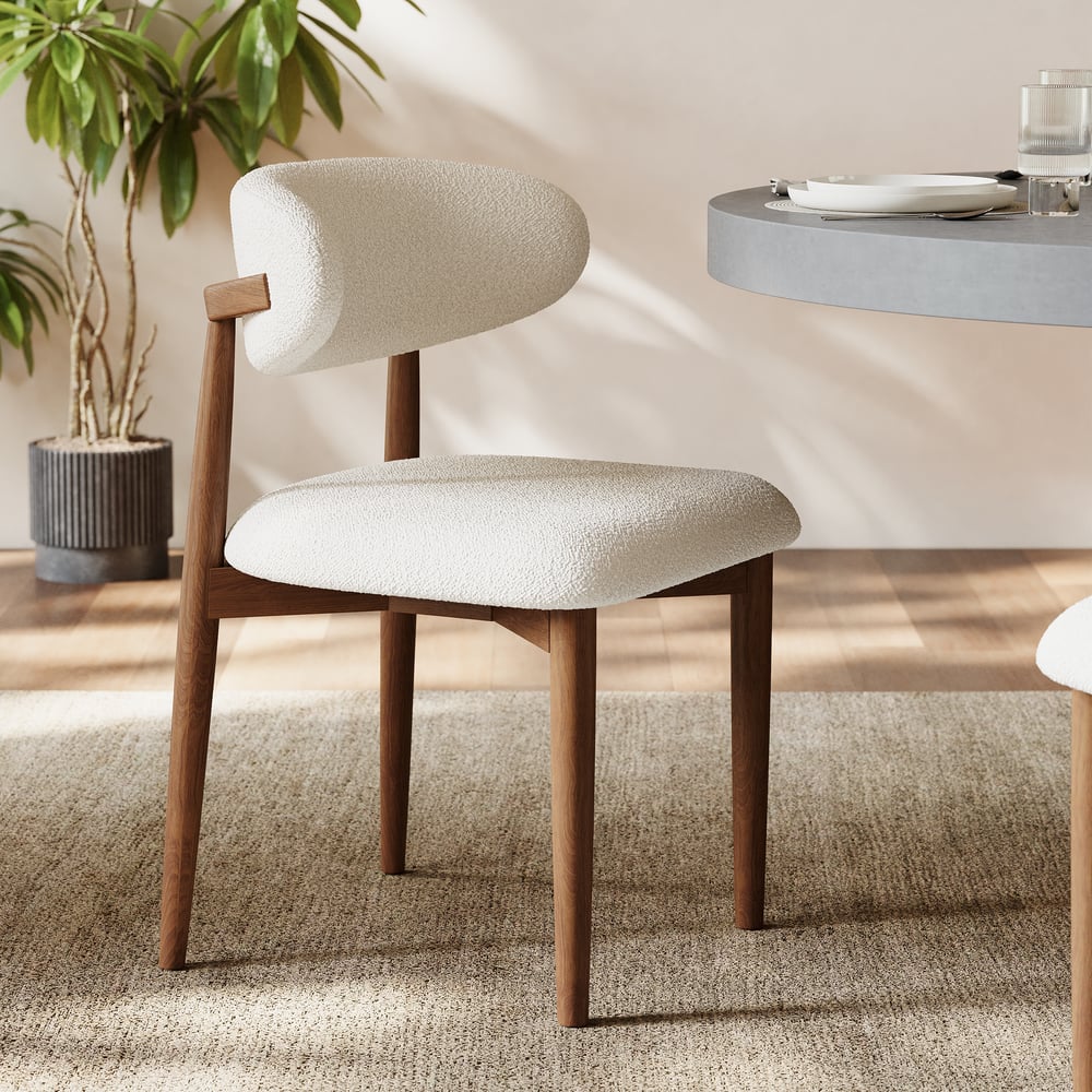 Nora Solid Wood Fluted Dining Table