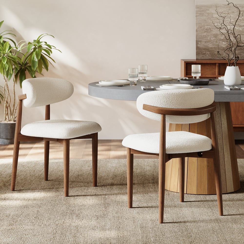 Nora Solid Wood Fluted Dining Table