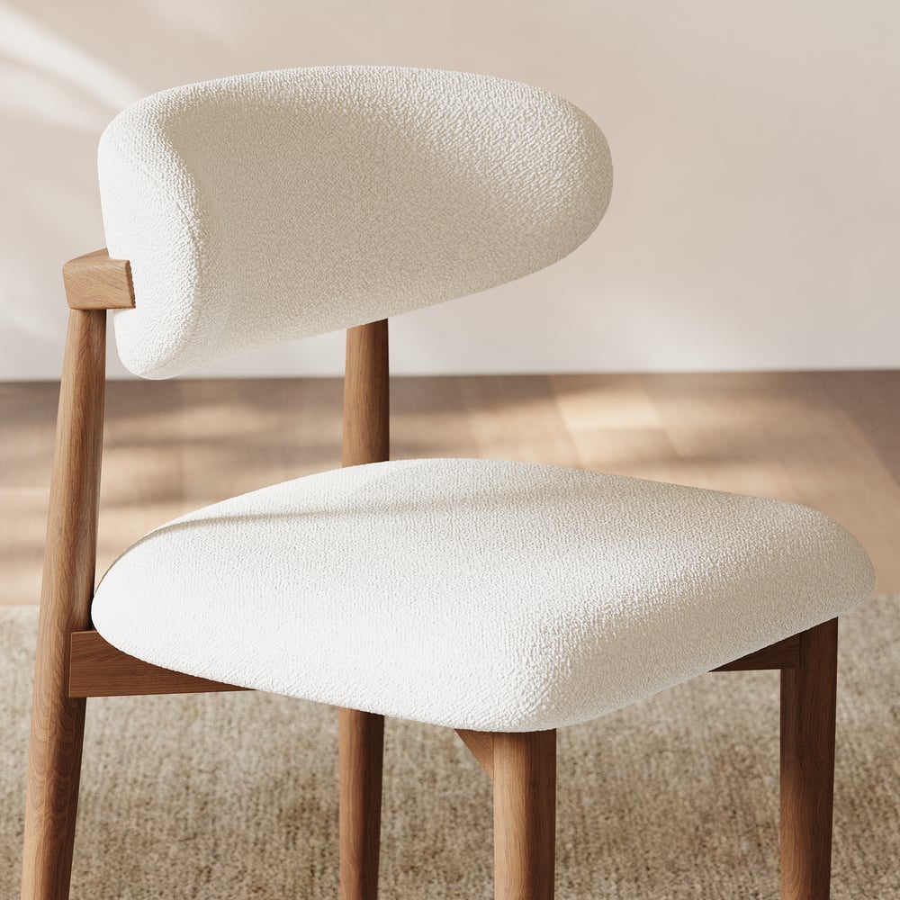 Nora Solid Wood Fluted Dining Table