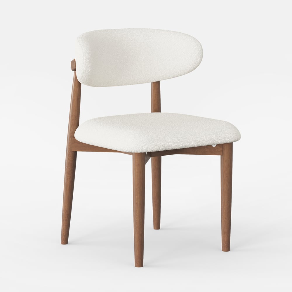 Nora Solid Wood Fluted Dining Table