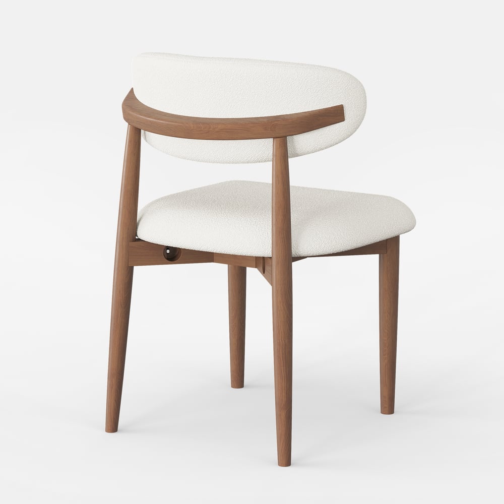 Nora Solid Wood Fluted Dining Table