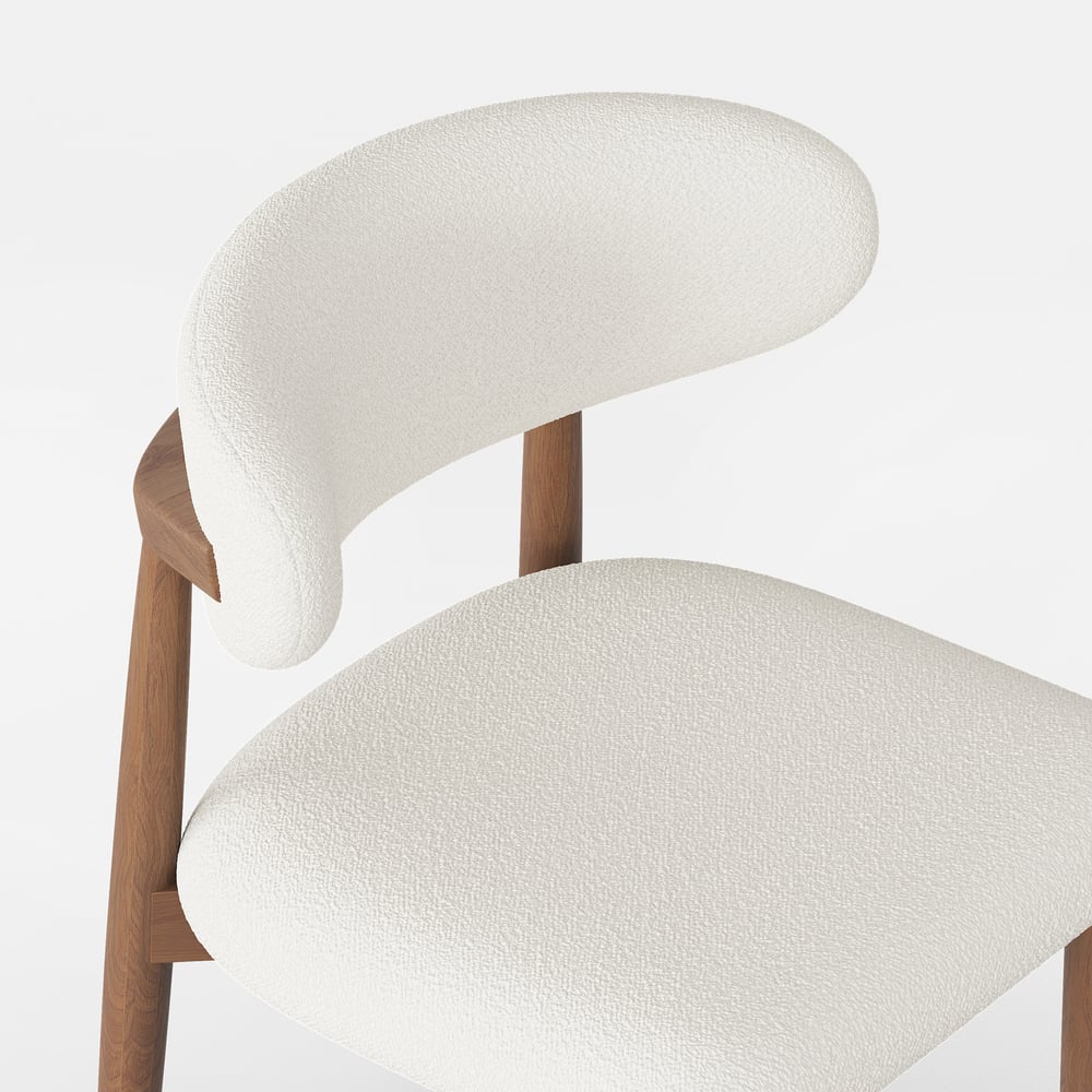 Nora Solid Wood Fluted Dining Table