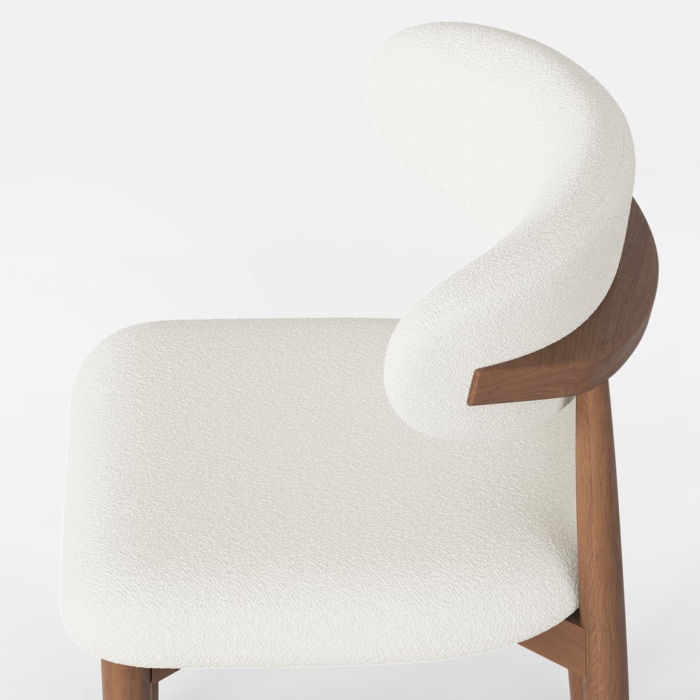 Nora Solid Wood Fluted Dining Table