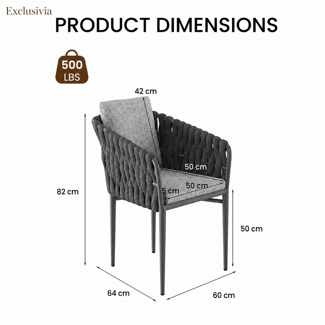 Solaro Outdoor Wicker Chair (Set of 2), 60 cm
