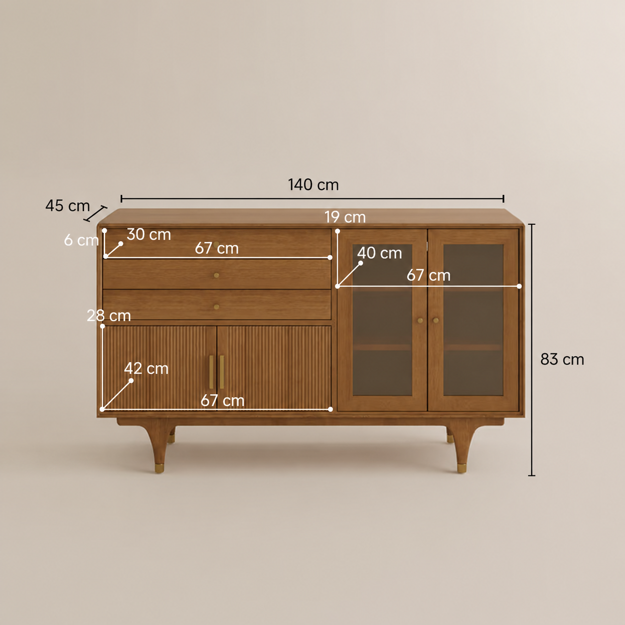 Ravella Mid-Century Storage Cabinet