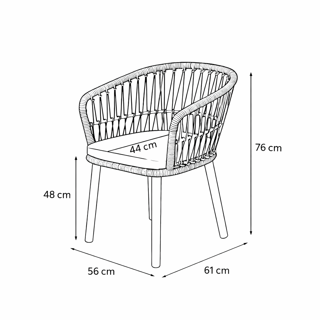 Aluminum alloy & Woven rattan & Sunbrella fabric