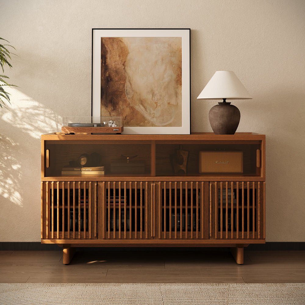 Ravelle Fluted LED Media Console