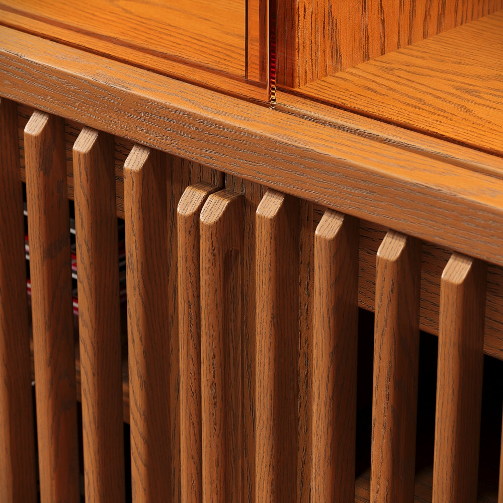 Ravelle Fluted LED Media Console