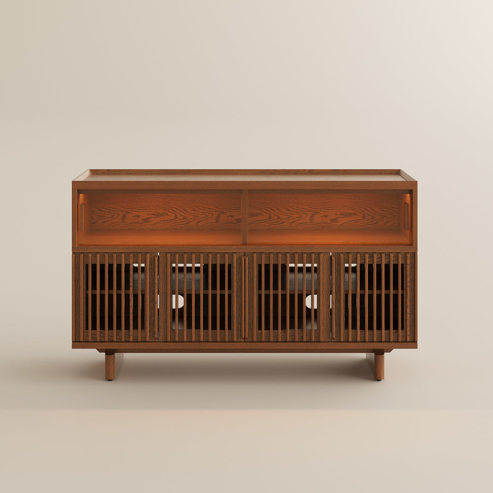 Ravelle Fluted LED Media Console