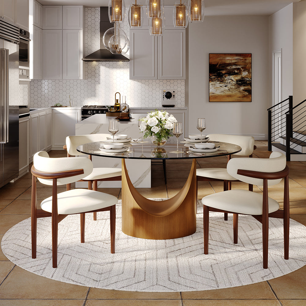 Aurelio Round Sintered Stone Dining Table