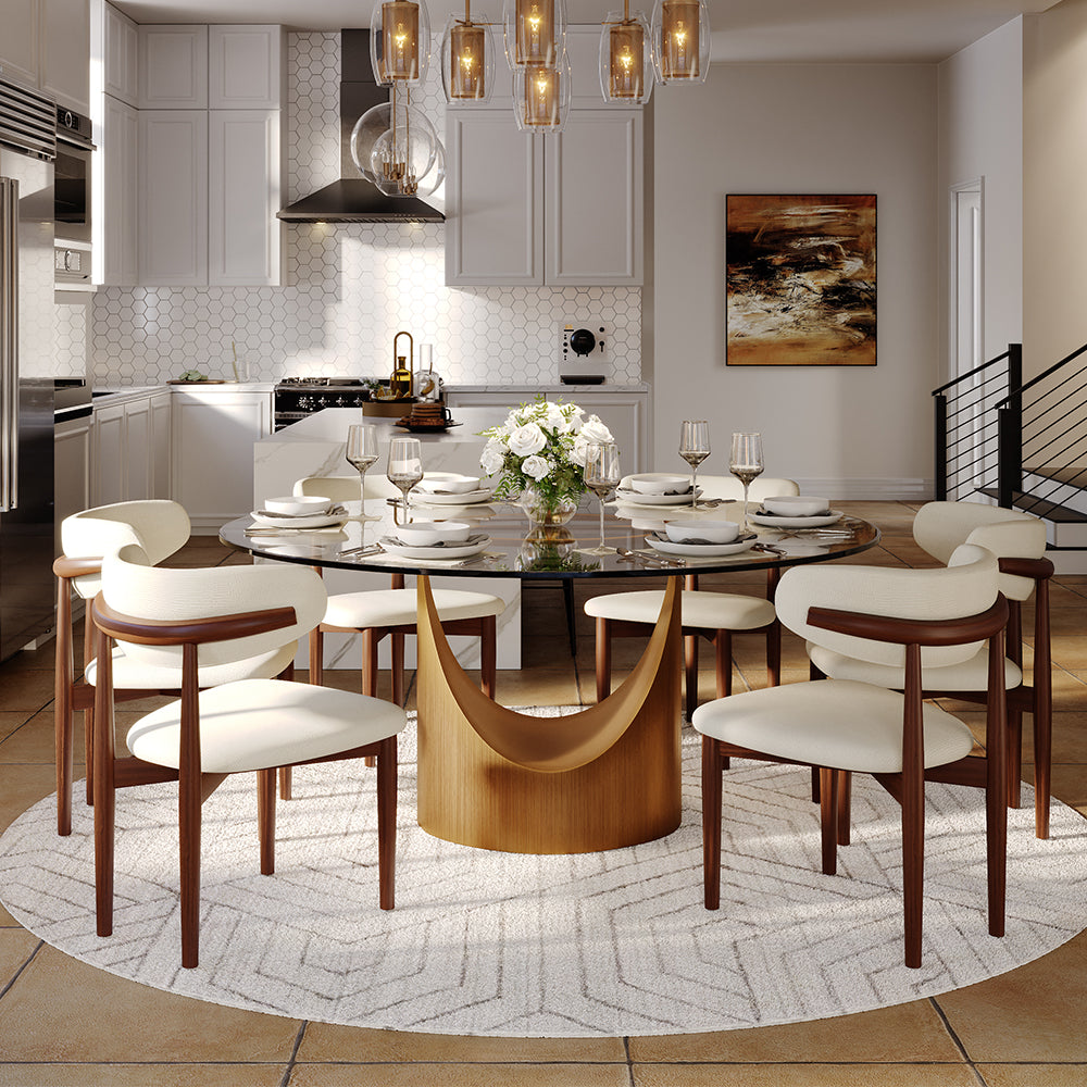 Aurelio Round Sintered Stone Dining Table