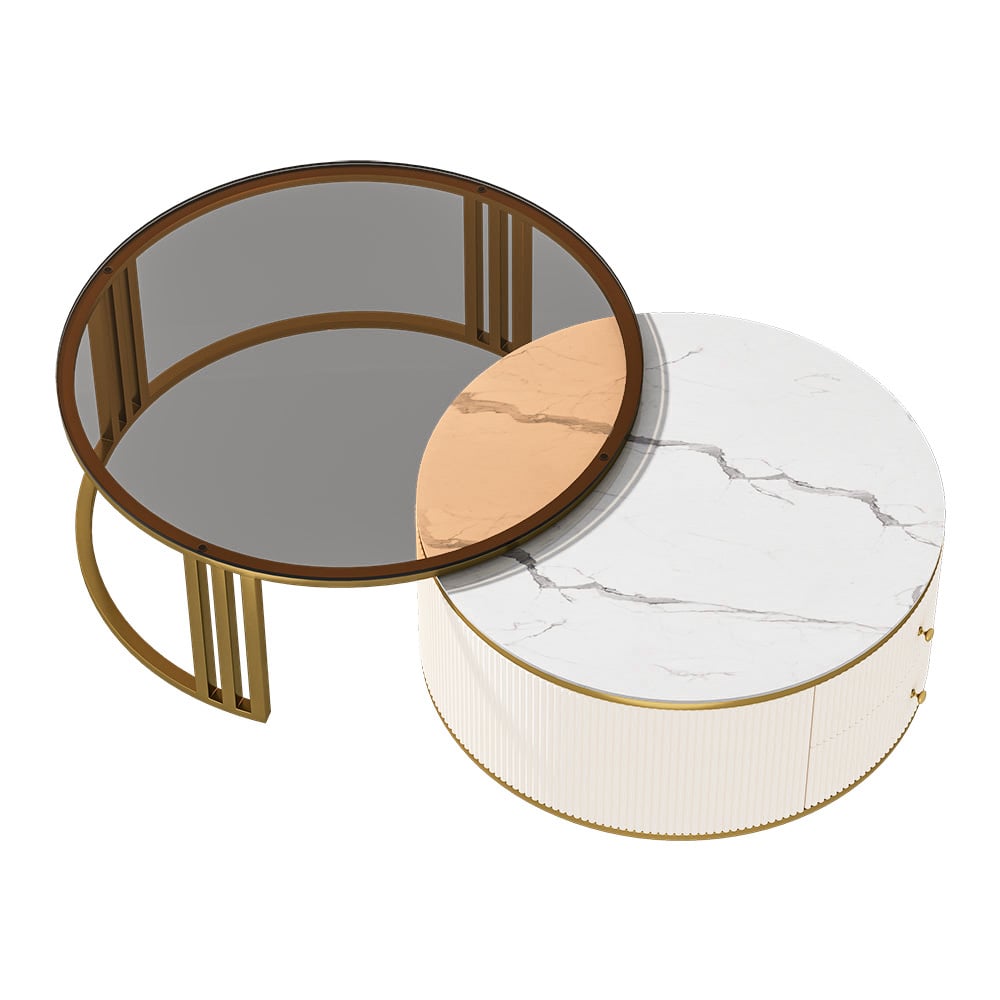 Auro Sintered Stone Fluted TV Console