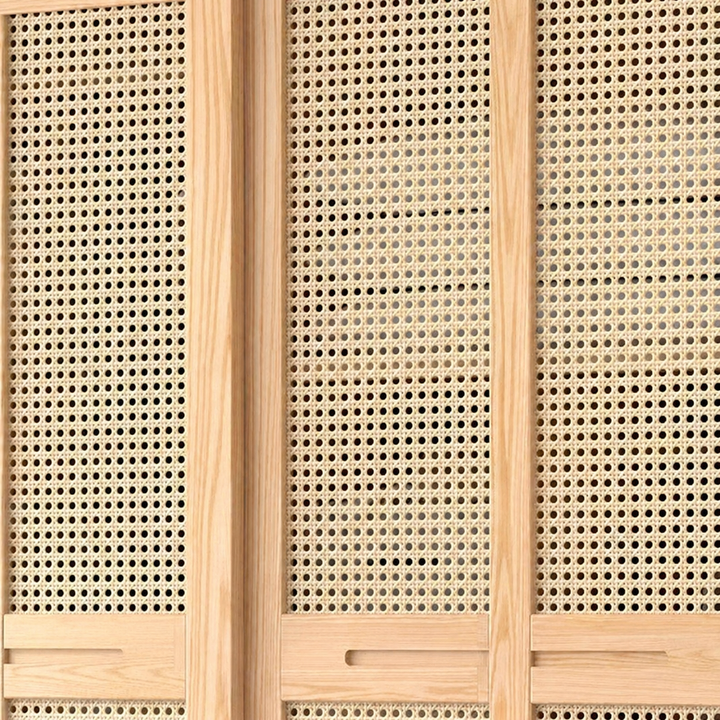 Dewi Japandi Rattan Wardrobe