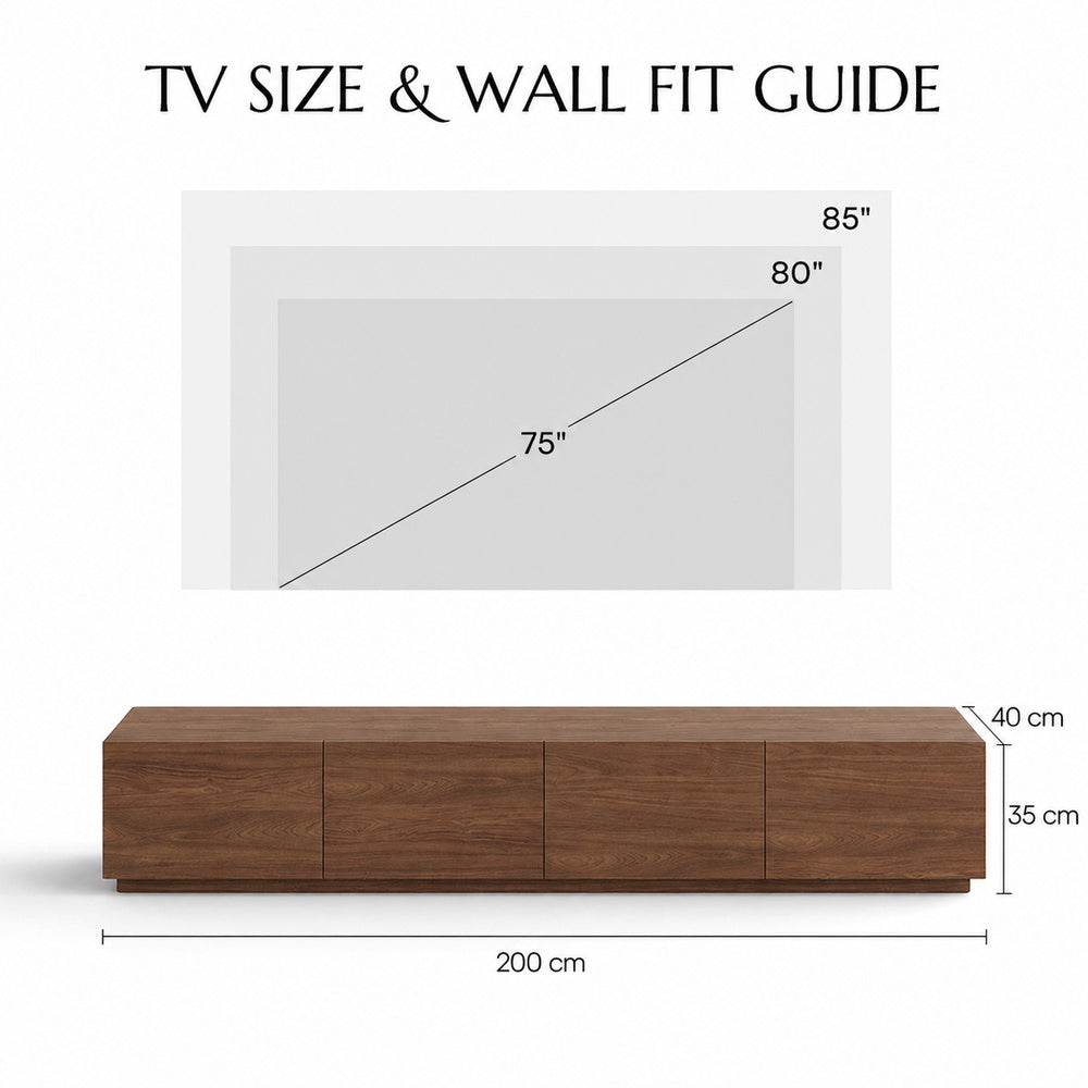 Noir Modern Drawer TV Console