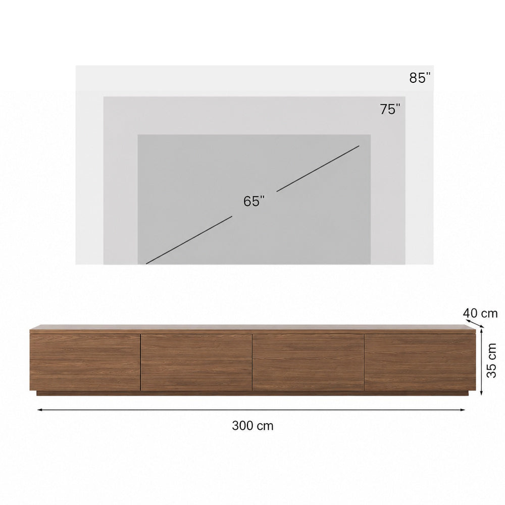 Noir Modern Drawer TV Console