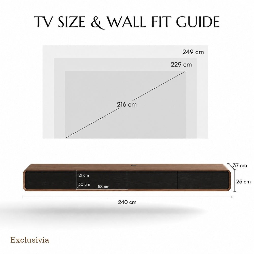 Merrin Minimalist Floating TV Stand - Exclusivia