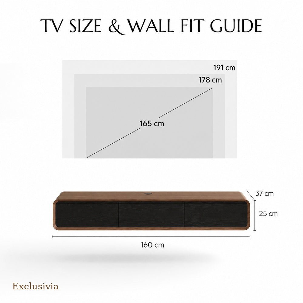 Merrin Minimalist Floating TV Stand - Exclusivia