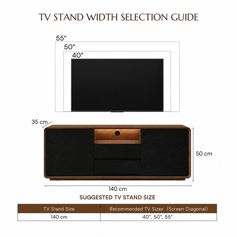 Aldren 140 cm Tall TV Stand - Exclusivia