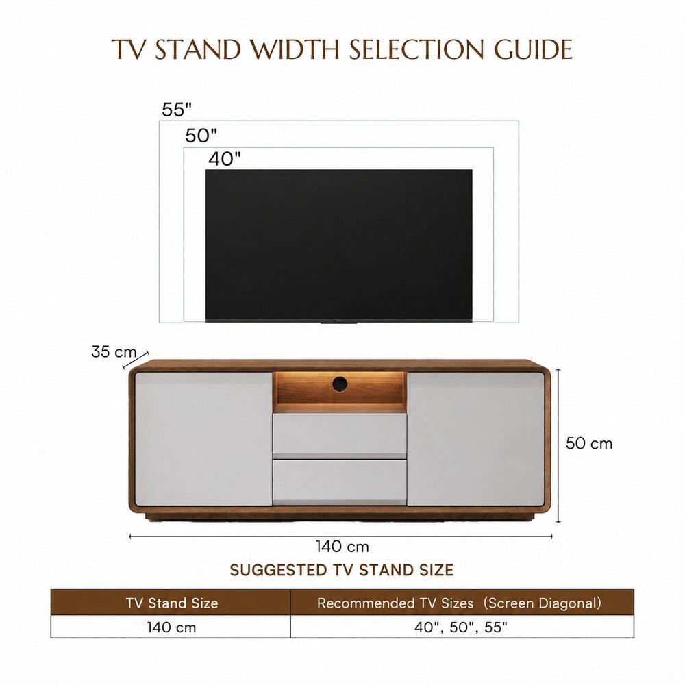 Aldren 140 cm Tall TV Stand - Exclusivia